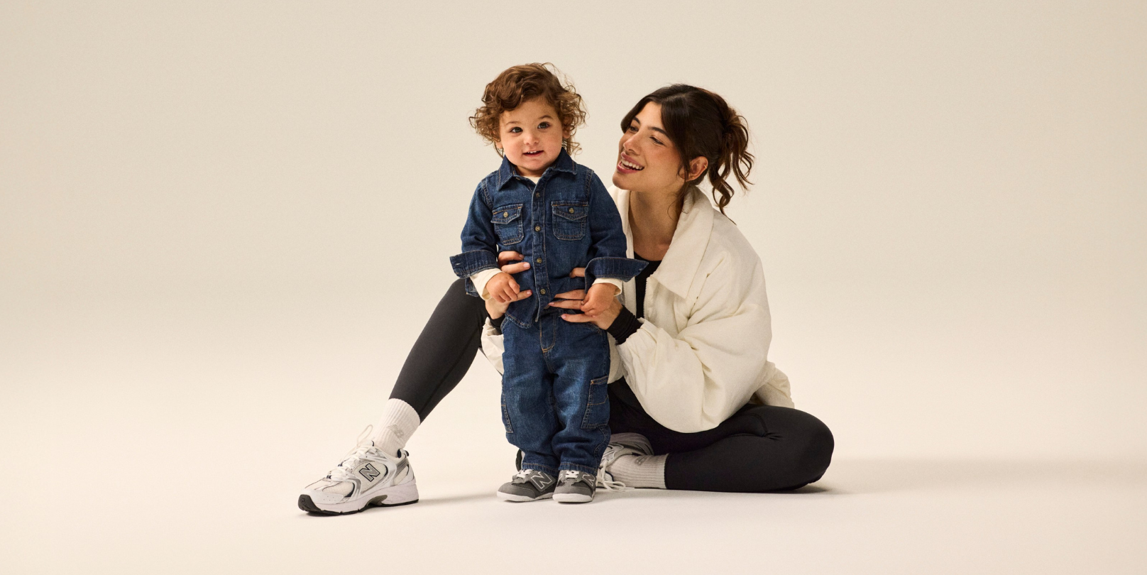 Mother and child wearing NB shoes 